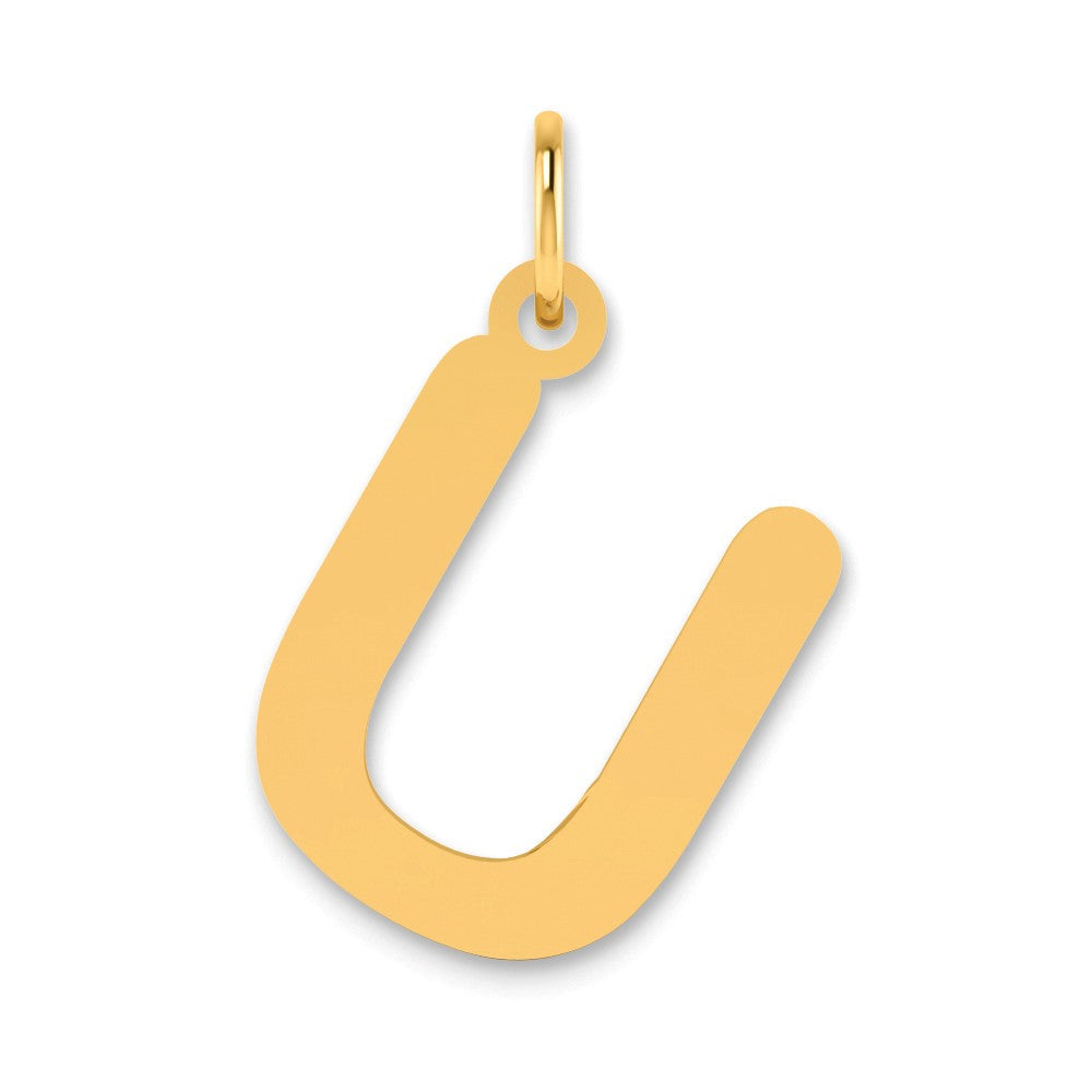 Polished Bubble Letter Initial Pendants