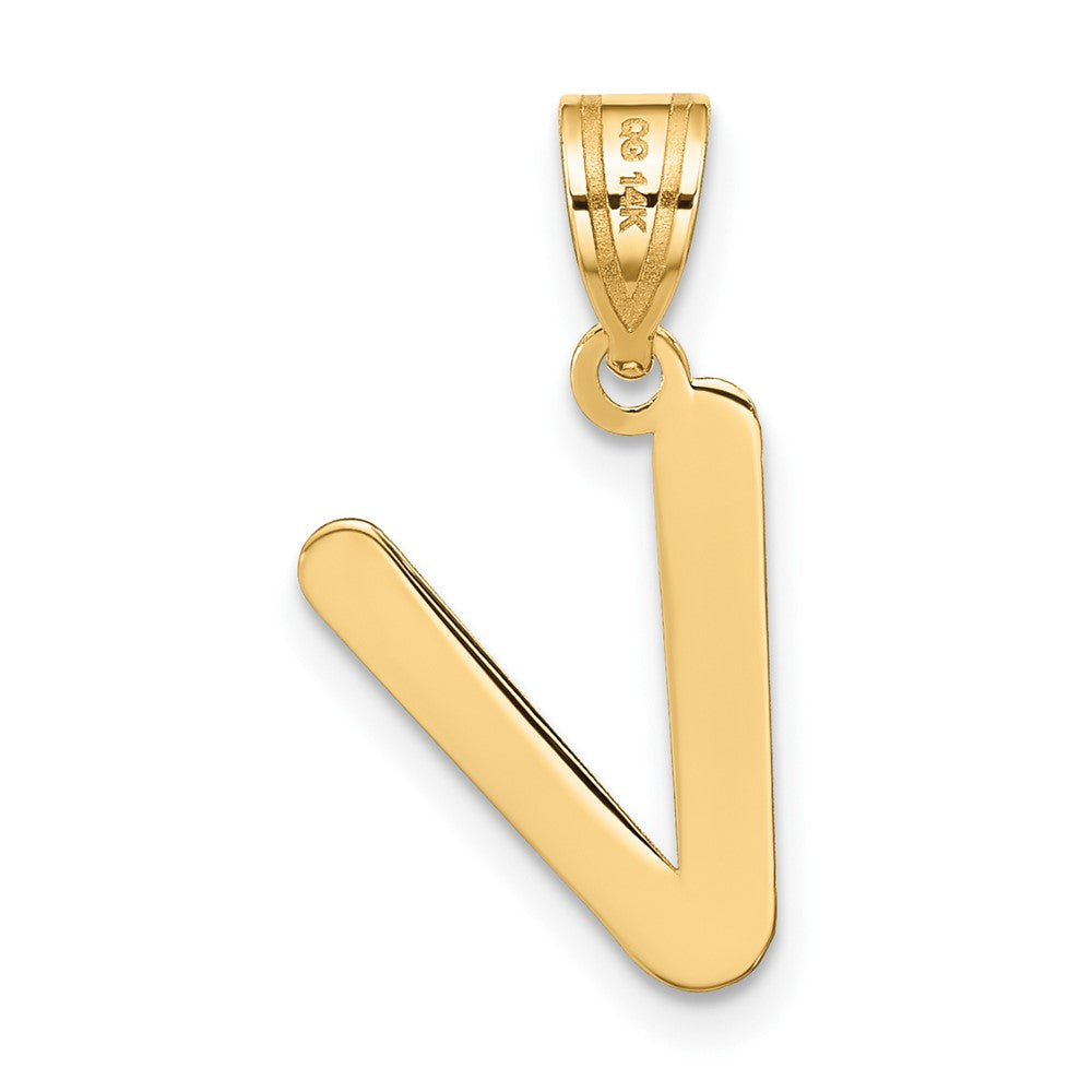 Polished Bubble Letter Initial Pendants