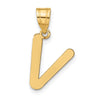 Polished Bubble Letter Initial Pendants