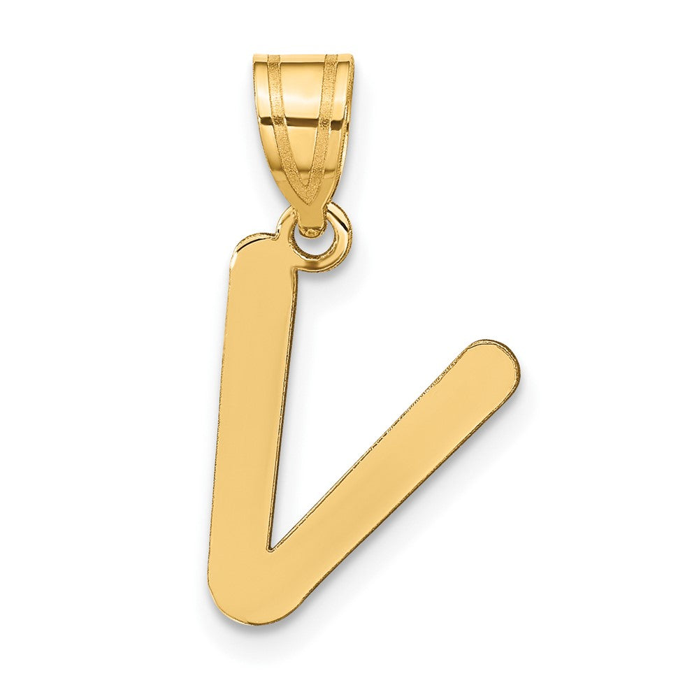 Polished Bubble Letter Initial Pendants