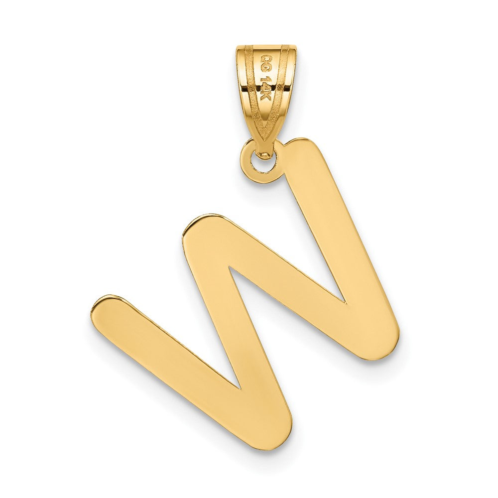 Polished Bubble Letter Initial Pendants