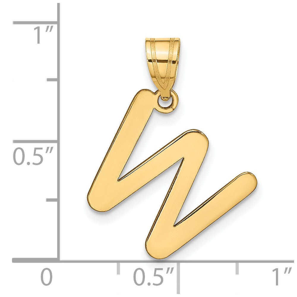 Polished Bubble Letter Initial Pendants