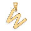 Polished Bubble Letter Initial Pendants