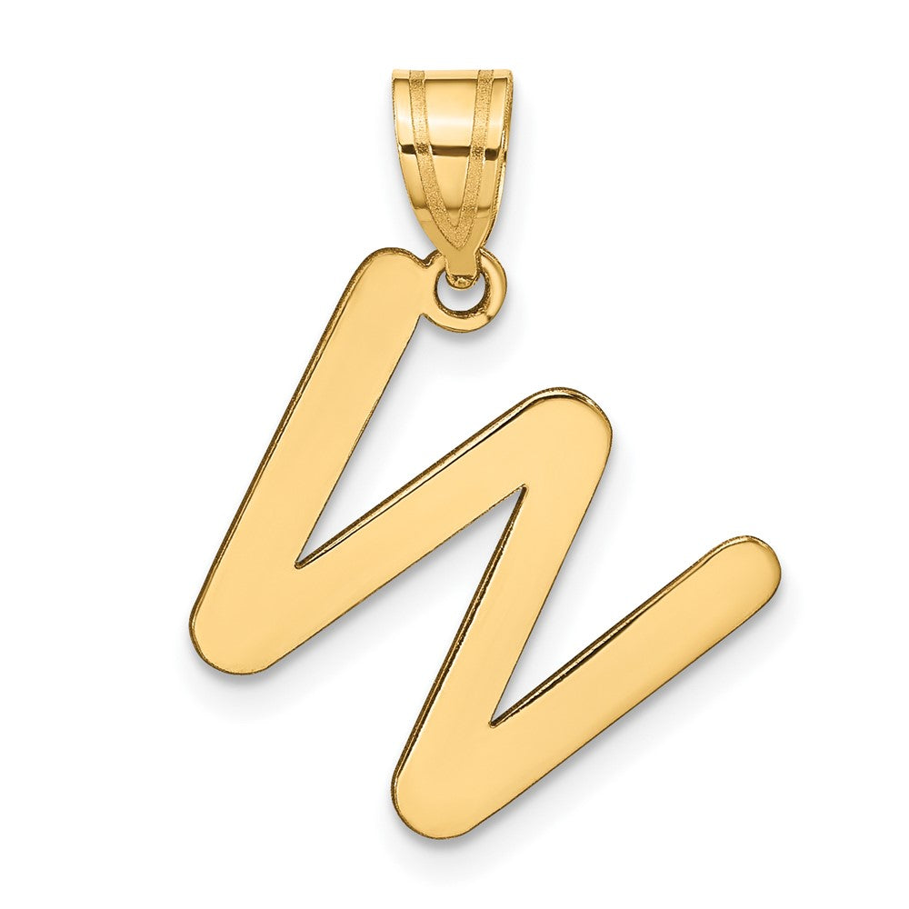 Polished Bubble Letter Initial Pendants