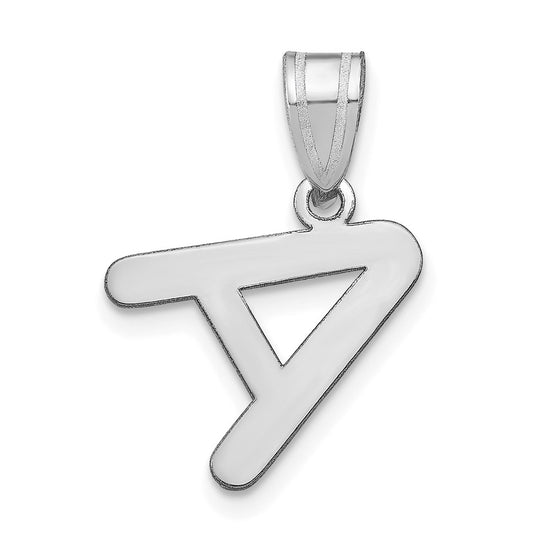 Polished Bubble Letter Initial Pendants