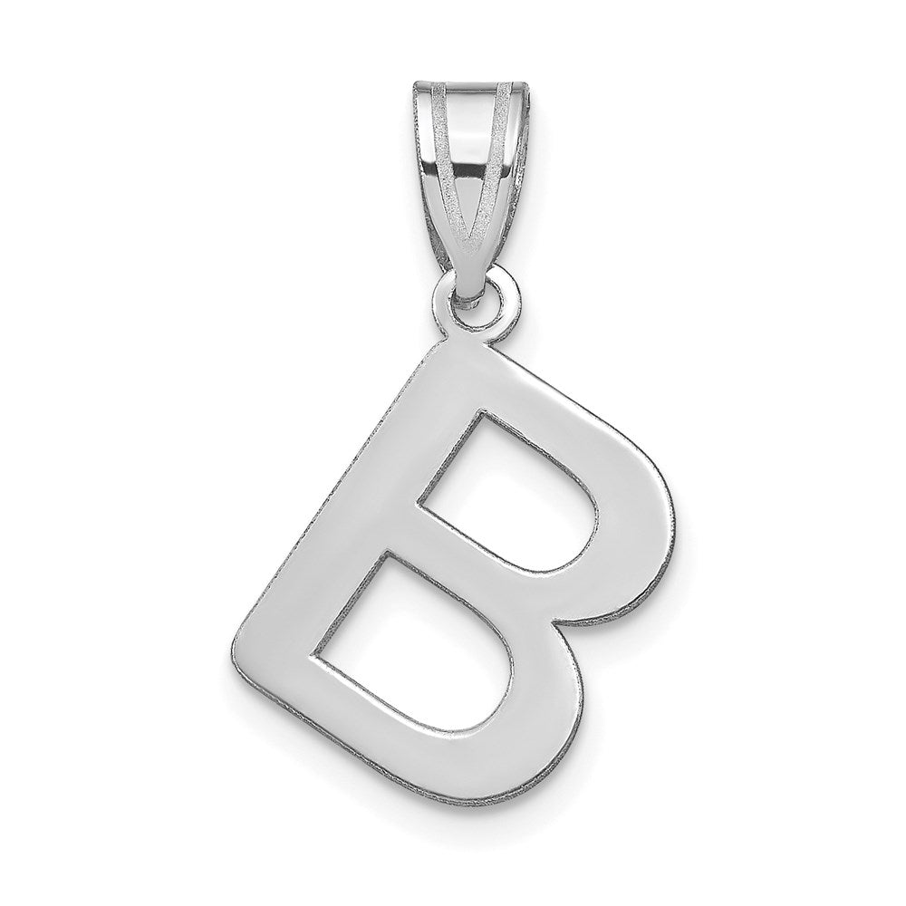 Polished Bubble Letter Initial Pendants