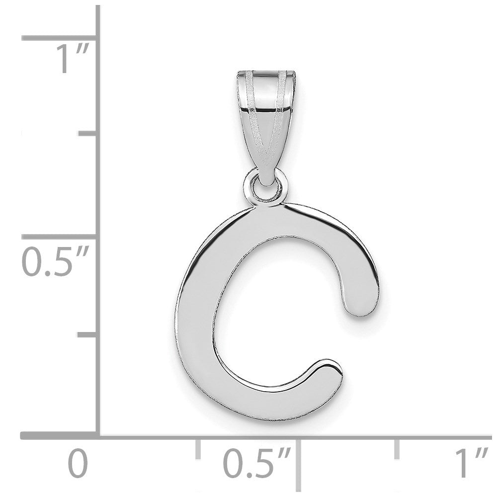 Polished Bubble Letter Initial Pendants