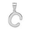 Polished Bubble Letter Initial Pendants