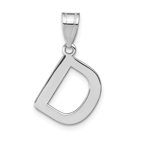 Polished Bubble Letter Initial Pendants