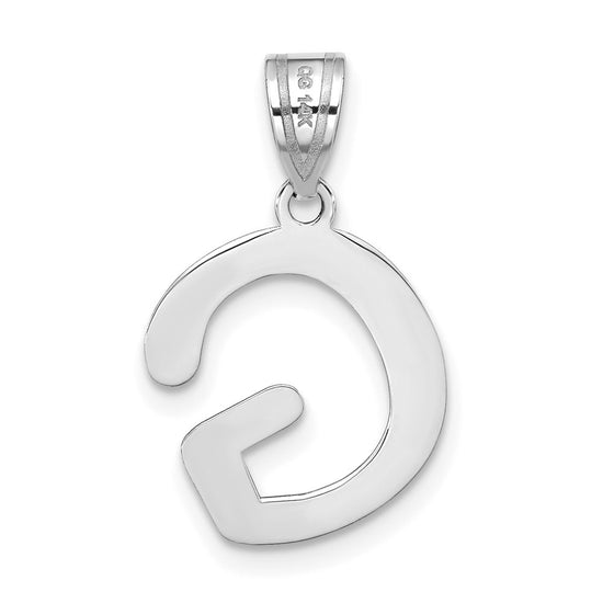 Polished Bubble Letter Initial Pendants
