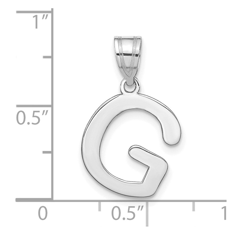 Polished Bubble Letter Initial Pendants