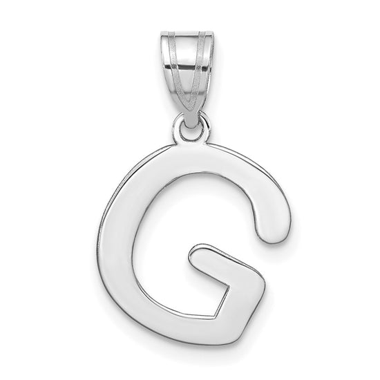 Polished Bubble Letter Initial Pendants