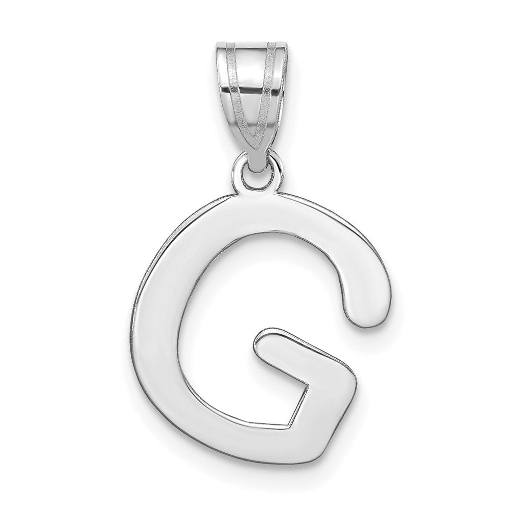 Polished Bubble Letter Initial Pendants