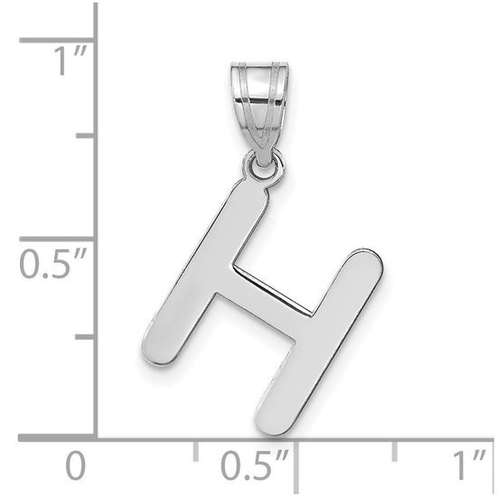 Polished Bubble Letter Initial Pendants