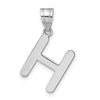 Polished Bubble Letter Initial Pendants