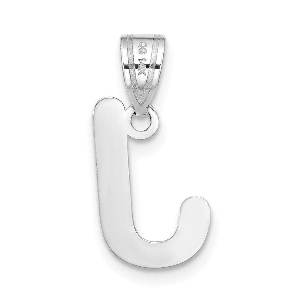 Polished Bubble Letter Initial Pendants