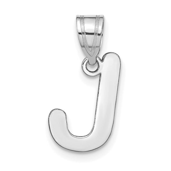 Polished Bubble Letter Initial Pendants