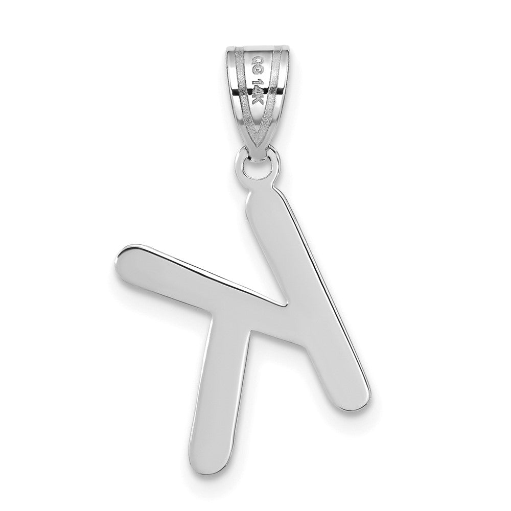 Polished Bubble Letter Initial Pendants