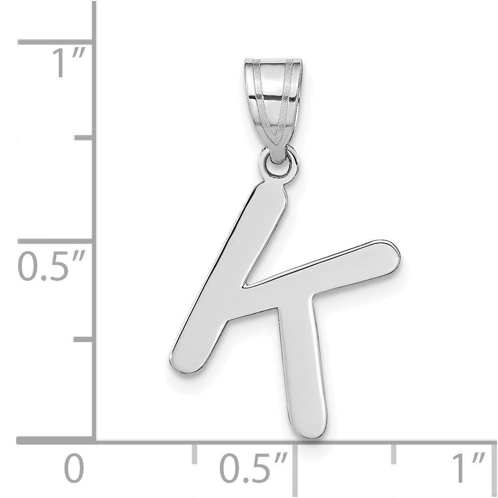 Polished Bubble Letter Initial Pendants