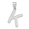 Polished Bubble Letter Initial Pendants