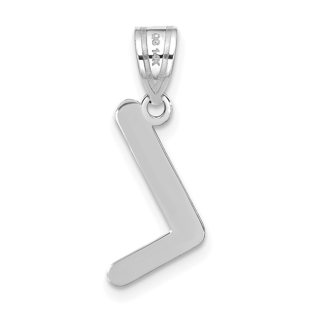 Polished Bubble Letter Initial Pendants