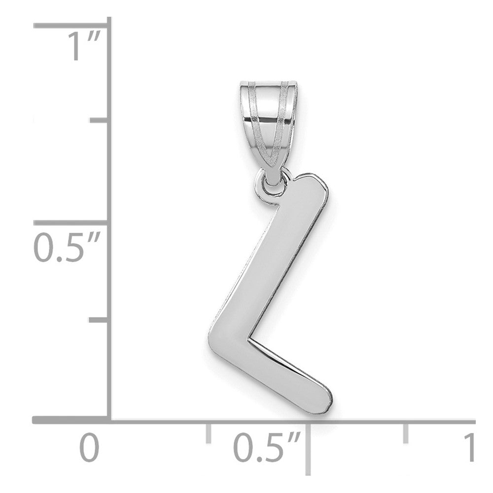 Polished Bubble Letter Initial Pendants