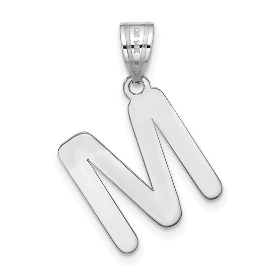 Polished Bubble Letter Initial Pendants