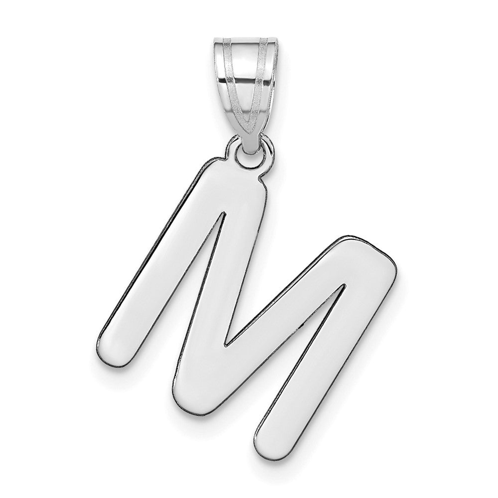 Polished Bubble Letter Initial Pendants