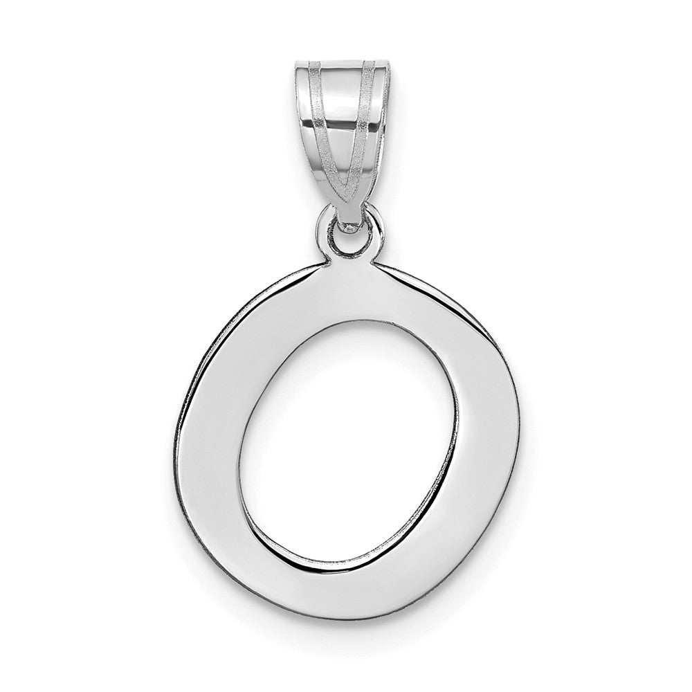 Polished Bubble Letter Initial Pendants