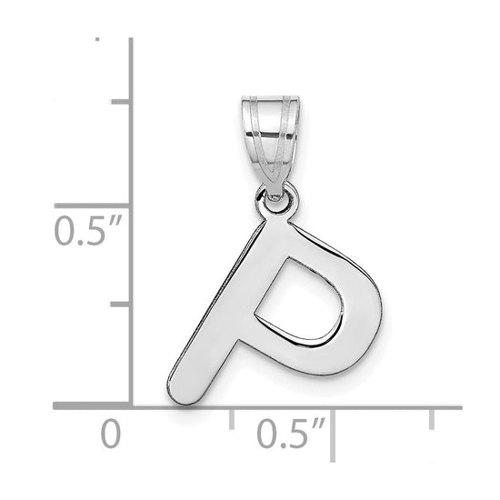 Polished Bubble Letter Initial Pendants