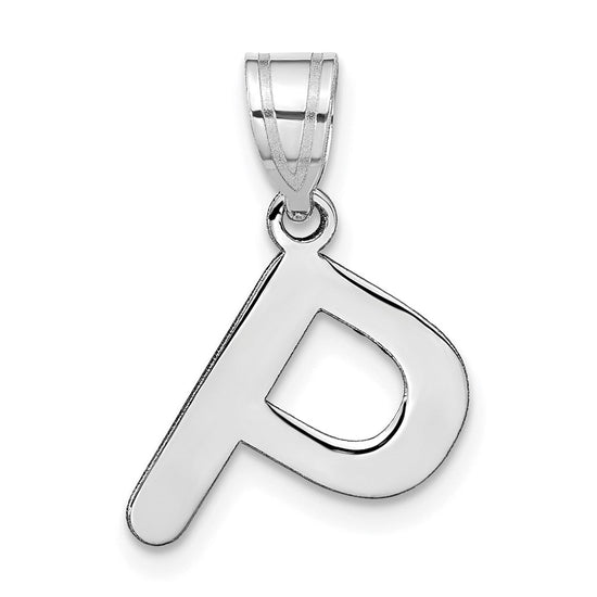 Polished Bubble Letter Initial Pendants