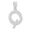 Polished Bubble Letter Initial Pendants