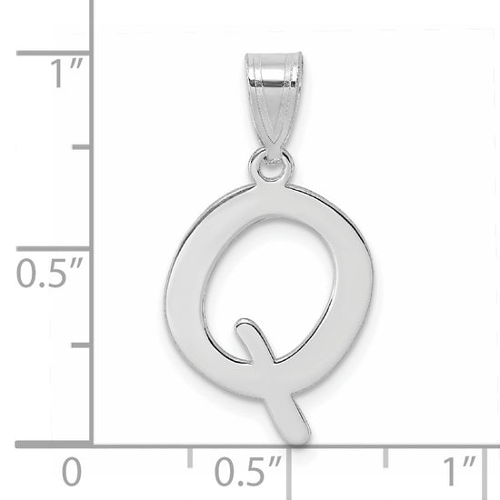 Polished Bubble Letter Initial Pendants