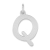 Polished Bubble Letter Initial Pendants