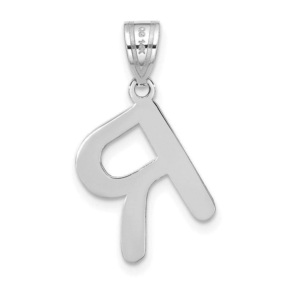 Polished Bubble Letter Initial Pendants