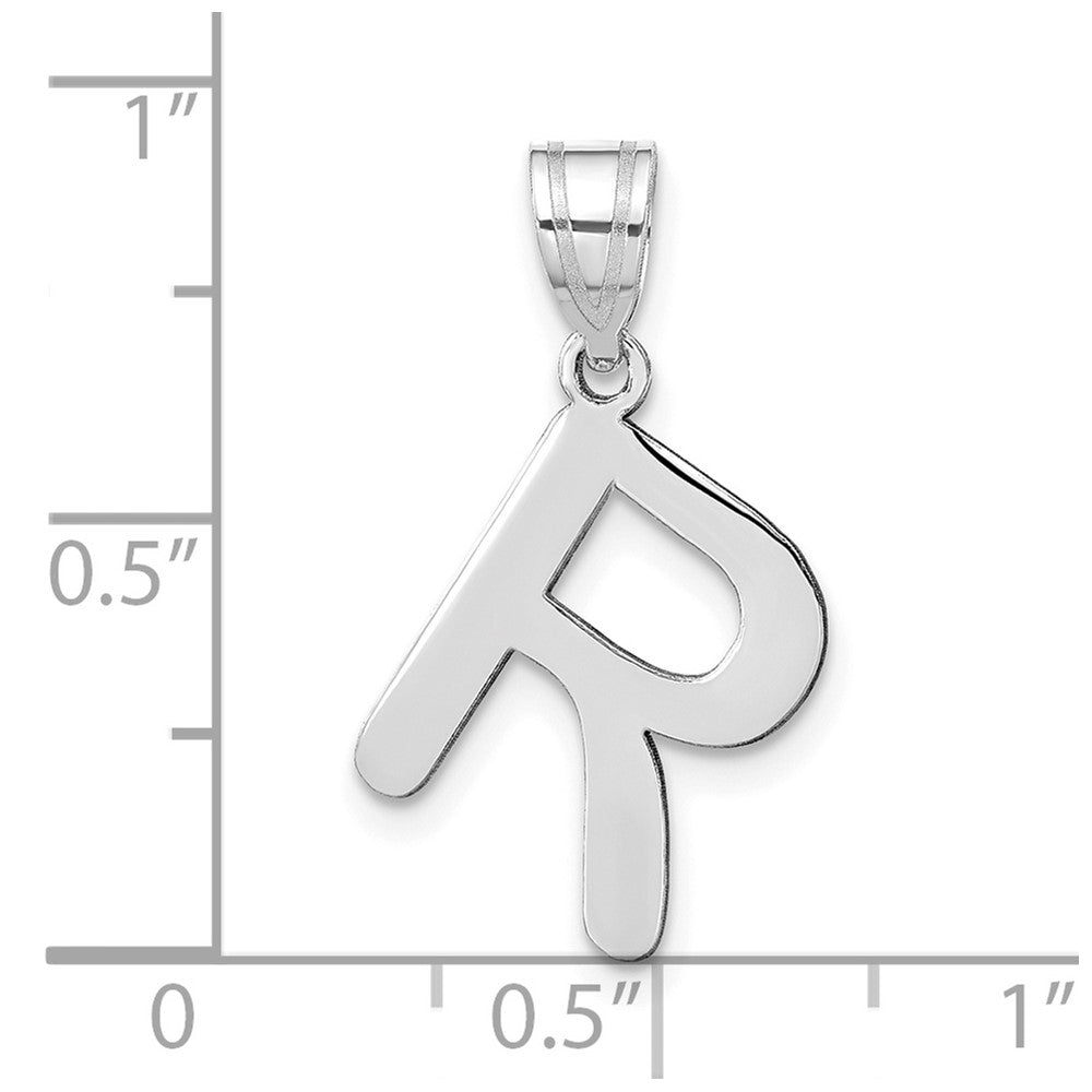 Polished Bubble Letter Initial Pendants