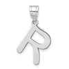 Polished Bubble Letter Initial Pendants
