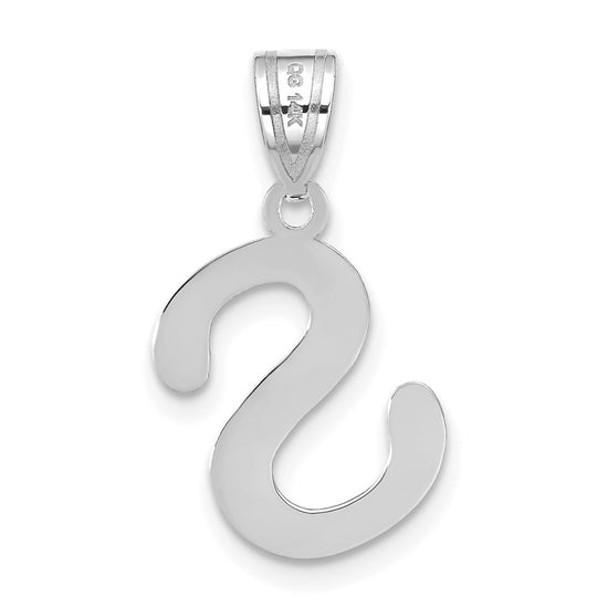 Polished Bubble Letter Initial Pendants