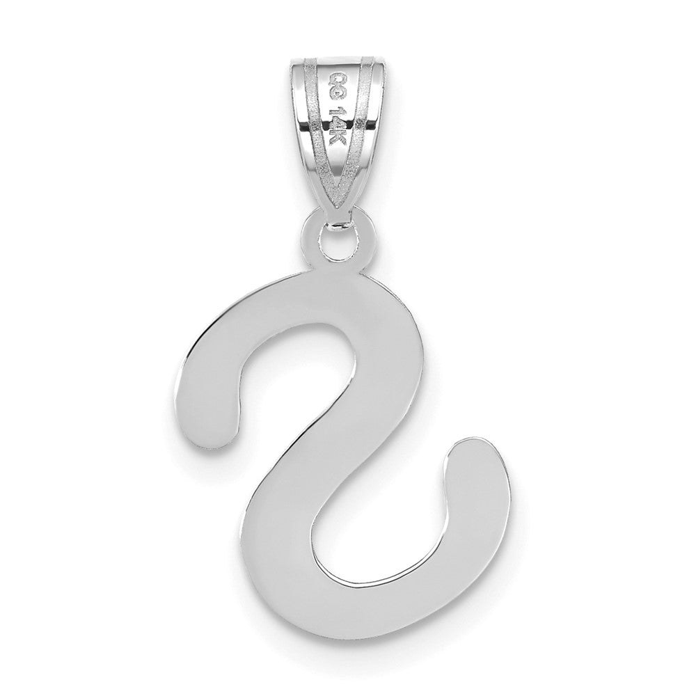 Polished Bubble Letter Initial Pendants