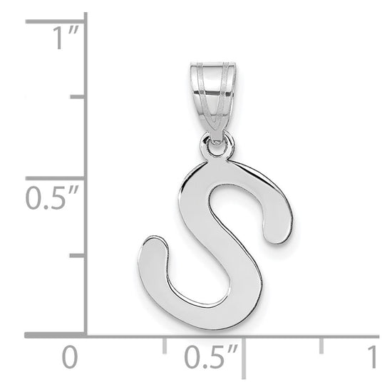 Polished Bubble Letter Initial Pendants