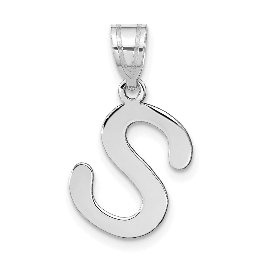 Polished Bubble Letter Initial Pendants