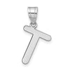 Polished Bubble Letter Initial Pendants