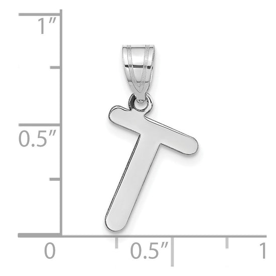 Polished Bubble Letter Initial Pendants
