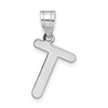 Polished Bubble Letter Initial Pendants