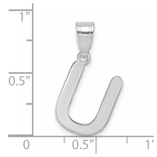 Polished Bubble Letter Initial Pendants