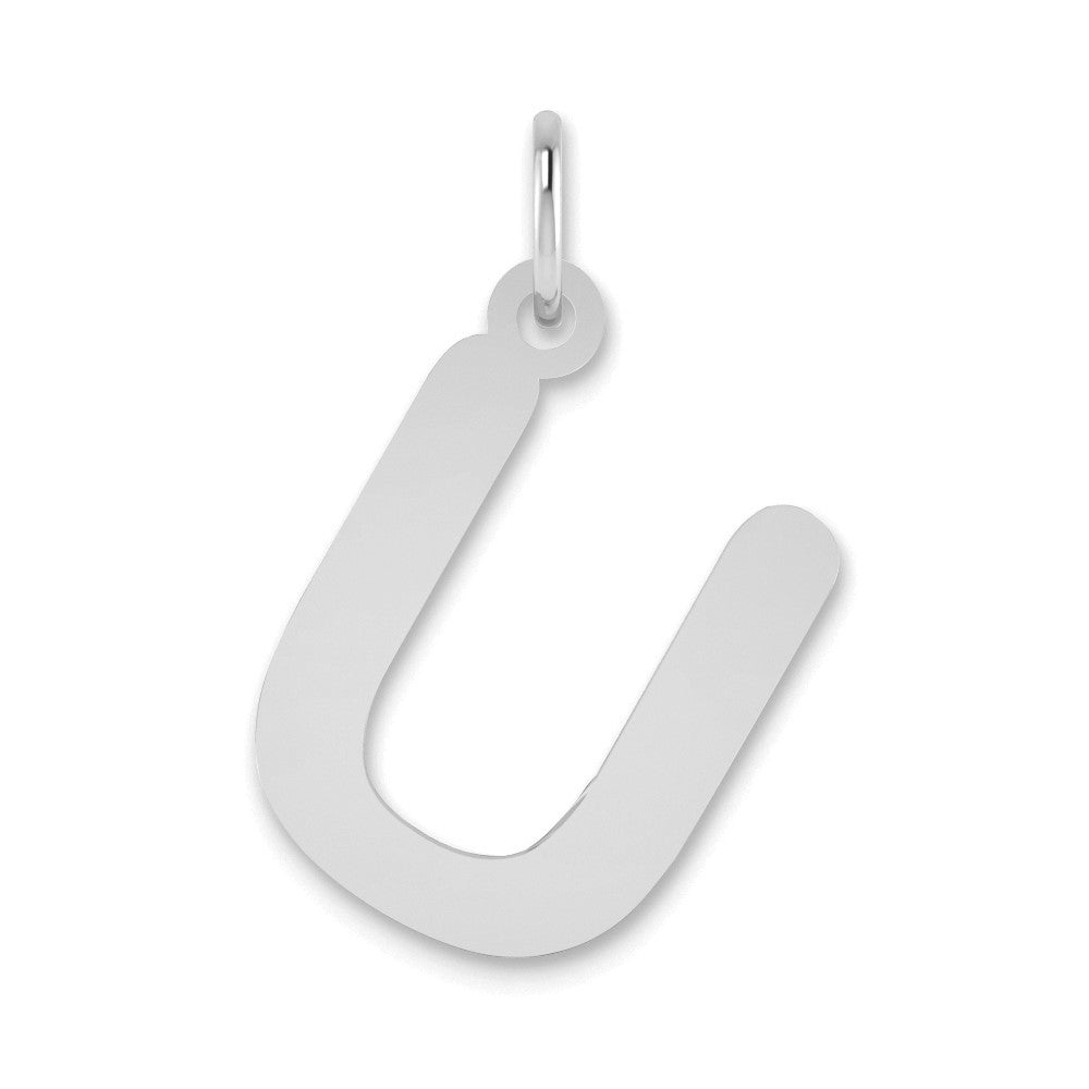 Polished Bubble Letter Initial Pendants
