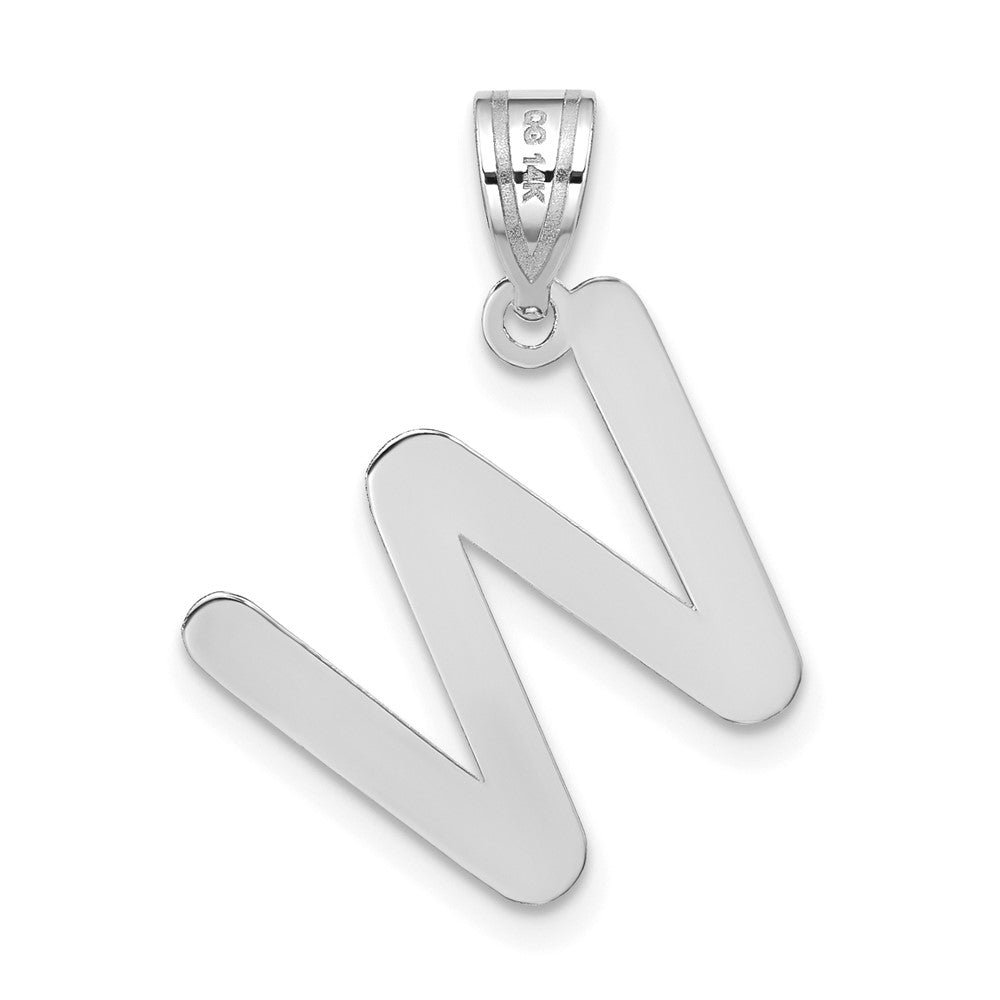 Polished Bubble Letter Initial Pendants