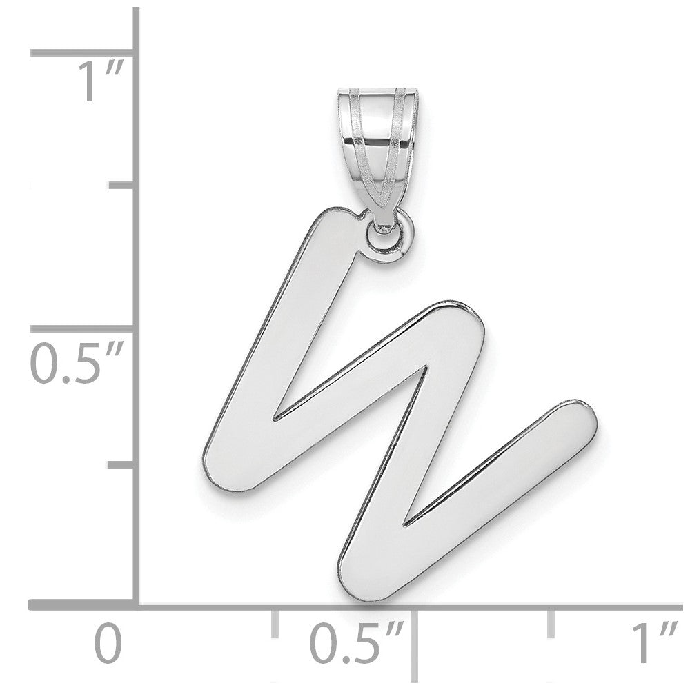Polished Bubble Letter Initial Pendants