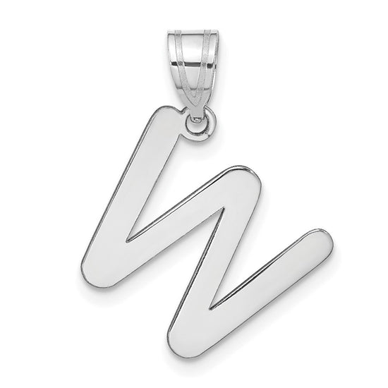Polished Bubble Letter Initial Pendants