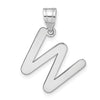 Polished Bubble Letter Initial Pendants